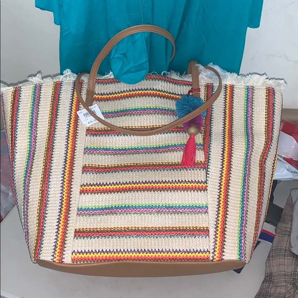 Payless Handbags - Tassel tote beach bag